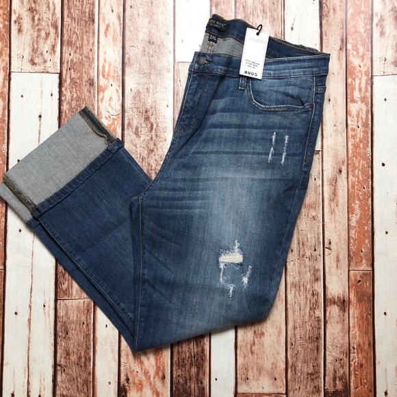 Last 1! Size 16 Judy Blue Cropped Distressed Jeans - Picture 7 of 8